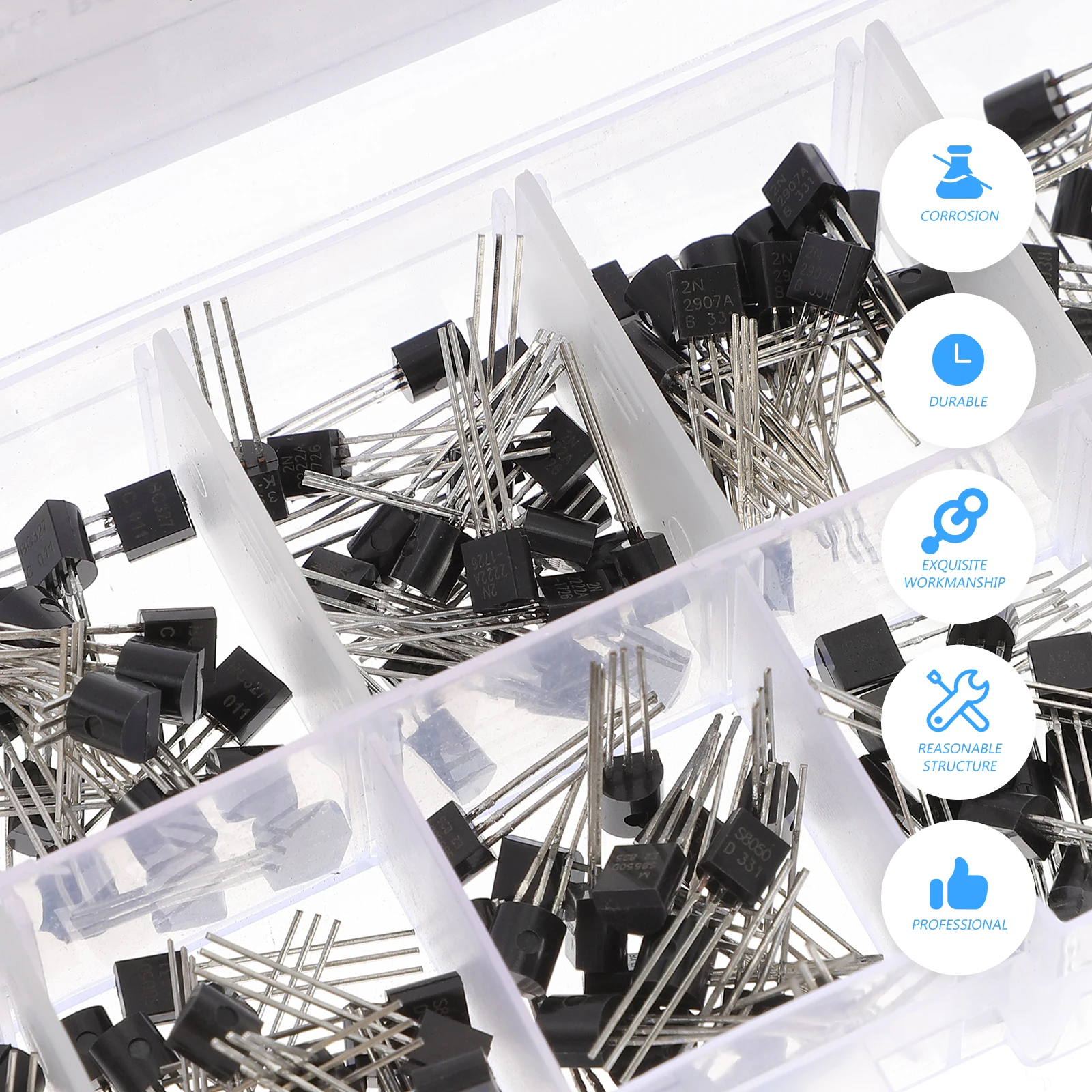 200pcs Kit Assortment Triode Set Compact Size For Repair Projects C1815 2N3904 S9014 S9012 S8550
200pcs Kit Assortment Triode Set Compact Size For Repair Projects C1815 2N3904 S9014 S9012 S8550