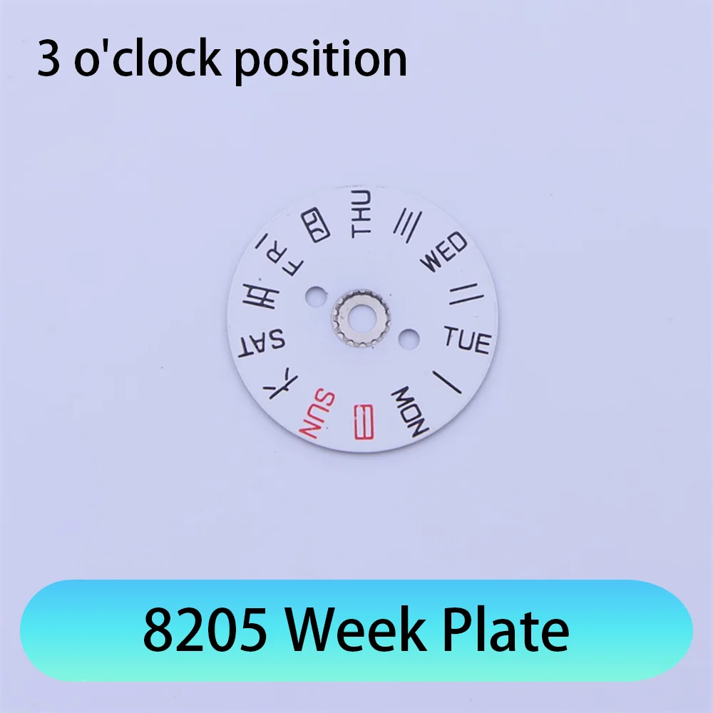 Watch Accessories 3 o'clock Weekly Dial Suitable for 8205 Movement Day Disc Clock Repair Parts Spare Parts Week Plate
Watch Accessories 3 o'clock Weekly Dial Suitable for 8205 Movement Day Disc Clock Repair Parts Spare Parts Week Plate