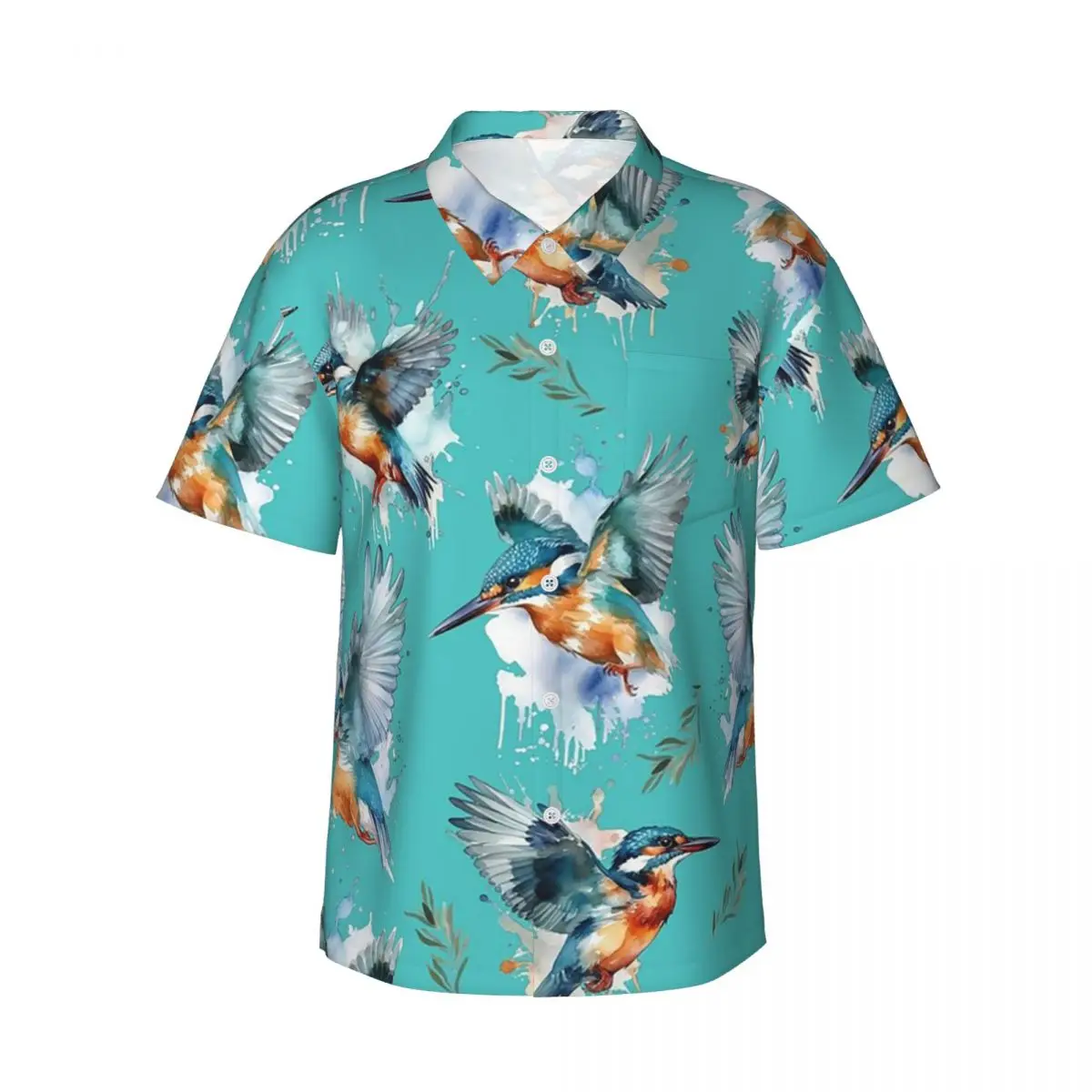 Kingfisher Pattern Men's Shirts Hawaiian Short Sleeve Shirt Casual Button Tops for Summer Beach
Kingfisher Pattern Men's Shirts Hawaiian Short Sleeve Shirt Casual Button Tops for Summer Beach