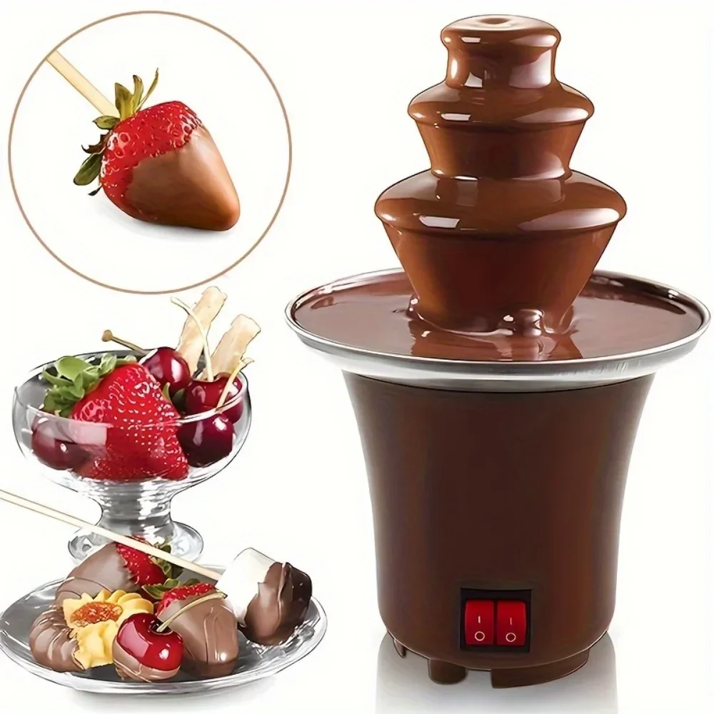 Electric Chocolate Fondue Fountain 3-Layer DIY Waterfall Melts Chocolate Butter Cheese Machine Perfect for Home Party Wedding
Electric Chocolate Fondue Fountain 3-Layer DIY Waterfall Melts Chocolate Butter Cheese Machine Perfect for Home Party Wedding