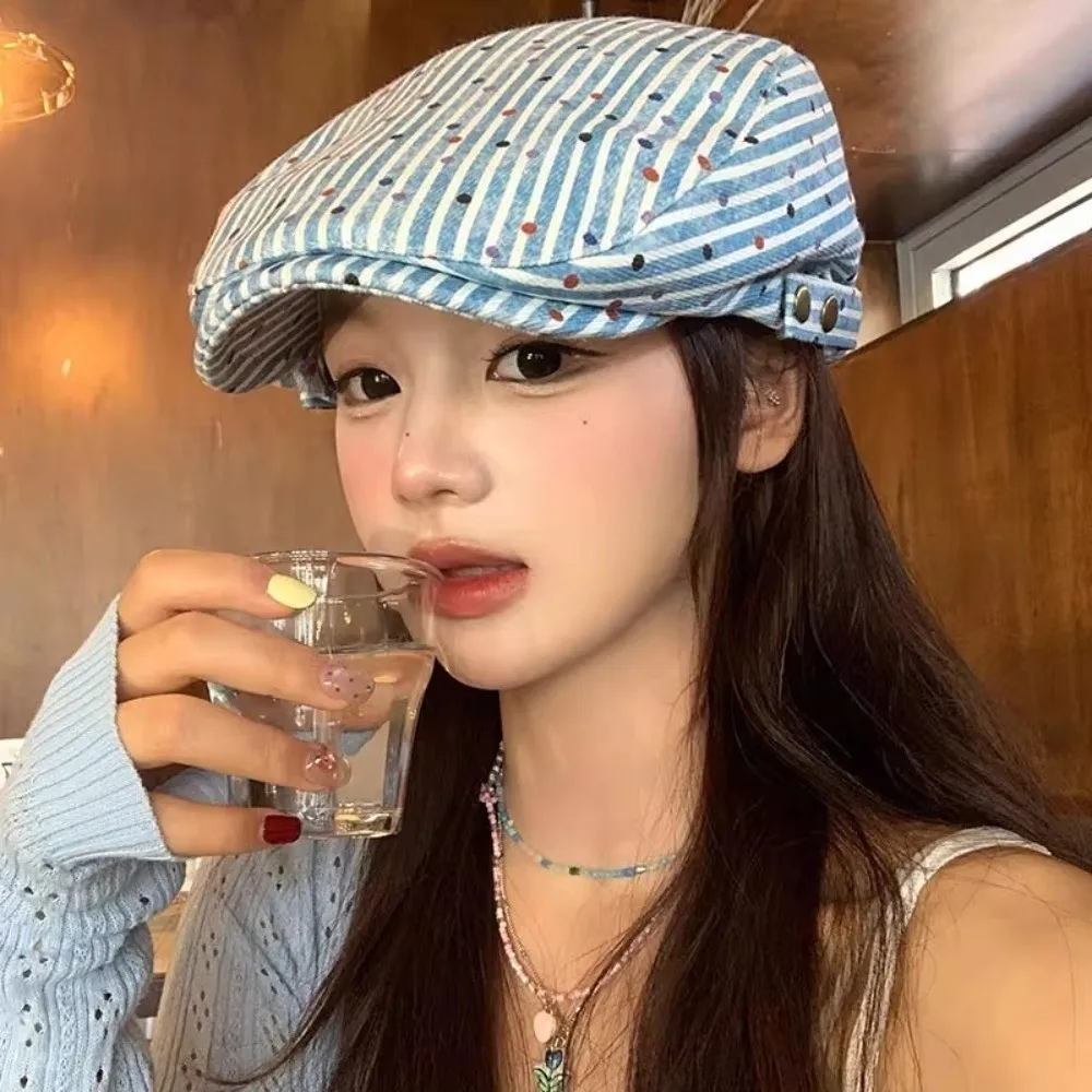 Ins Korean Polka Dot Beret Vintage Y2k Stripped Berets Cloth Versatile Painter Cap Female
Ins Korean Polka Dot Beret Vintage Y2k Stripped Berets Cloth Versatile Painter Cap Female