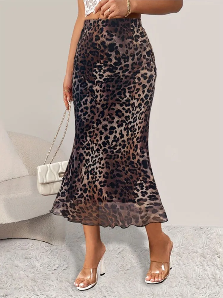 Summer Fashion Women Skirt Leopard Print High-Waist Package Hip Ruffle Fishtail Skirts Female Fashion Vintage Sexy Ladies Skirts
Summer Fashion Women Skirt Leopard Print High-Waist Package Hip Ruffle Fishtail Skirts Female Fashion Vintage Sexy Ladies Skirts