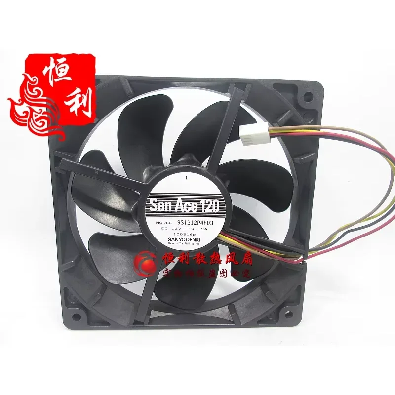 SANYO DENKI 9S1212P4F03 DC 12V 0.19A 120x120x25mm 4-Wire Server Cooling Fan
SANYO DENKI 9S1212P4F03 DC 12V 0.19A 120x120x25mm 4-Wire Server Cooling Fan