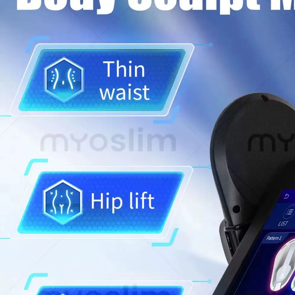EMS Body Sculpt Machine MYOslim Body Contouring Burning Weight Loss Slimming Muscle Stimulation Massager Equipment
EMS Body Sculpt Machine MYOslim Body Contouring Burning Weight Loss Slimming Muscle Stimulation Massager Equipment
