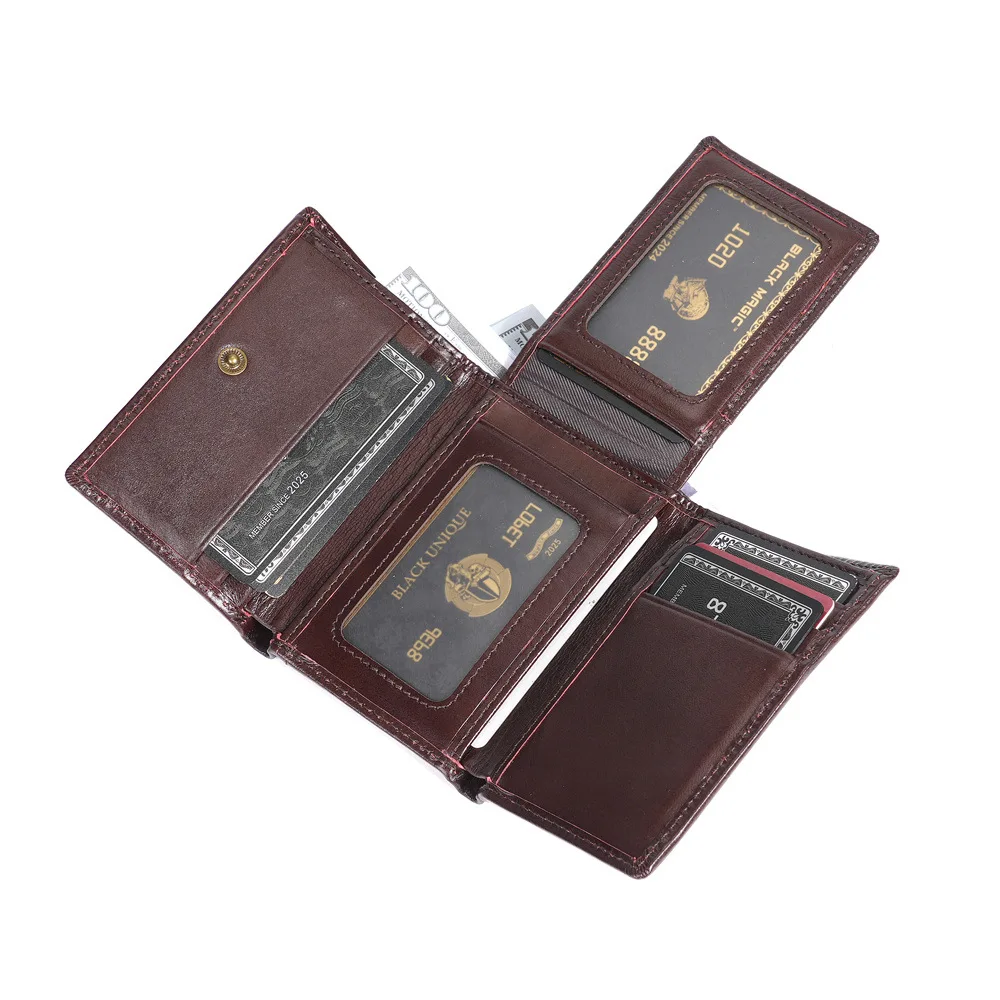 11883 Мужской кожаный кошелек Crazy Horse из натуральной кожи в стиле ретро с несколькими отделениями для карт и тройным кошельком для монет
11883 Мужской кожаный кошелек Crazy Horse из натуральной кожи в стиле ретро с несколькими отделениями для карт и тройным кошельком для монет