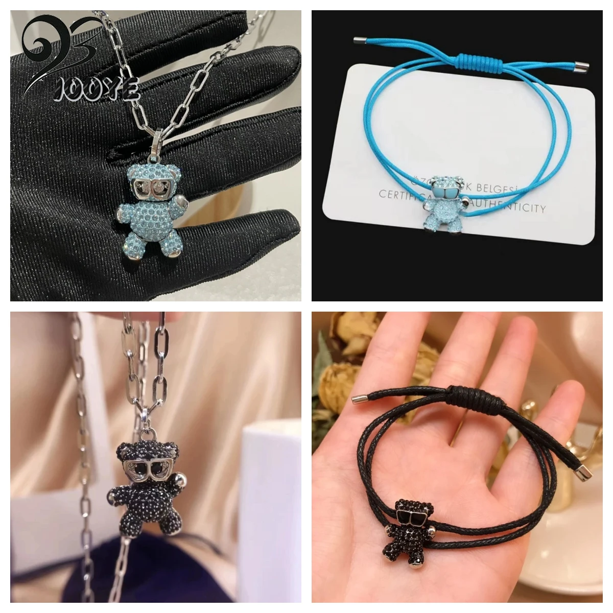 High Quality 2025 Fine Party Jewelry Set Charm Blue Black Teddy Bear Pendant Crystal Fashion Original Necklace Bracelet forWomen
High Quality 2025 Fine Party Jewelry Set Charm Blue Black Teddy Bear Pendant Crystal Fashion Original Necklace Bracelet forWomen