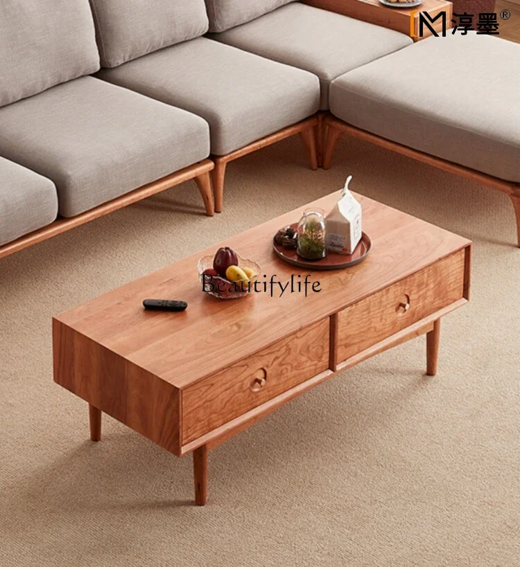 Small apartment Nordic style coffee table living room cherry wood Japanese tea table
Small apartment Nordic style coffee table living room cherry wood Japanese tea table