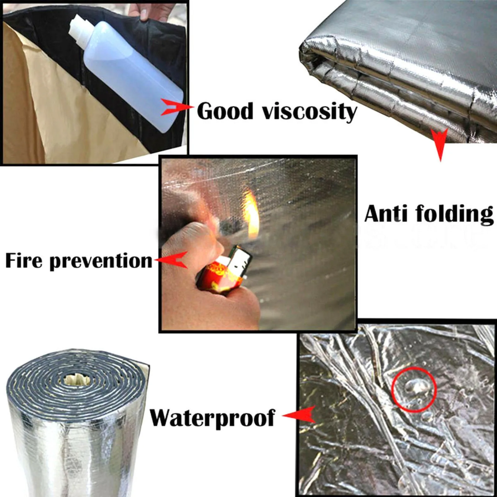 High Temperature Resistant Insulation Mat, 3-Layer Construction, Silver Modern Rectangular Heat Shield - 5mm Thick, 13x3 ft
High Temperature Resistant Insulation Mat, 3-Layer Construction, Silver Modern Rectangular Heat Shield - 5mm Thick, 13x3 ft