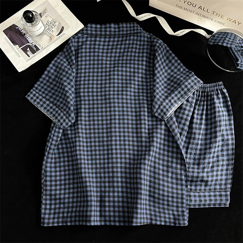 Summer Short Sleeve Sleepwear Women's Bubble Gauze Pleated Cardigan Sweet Little Cherry Thin Home Clothes Set Casual Style 32 S7ec1c99d3f074b40b26beb01f8ae6c8br