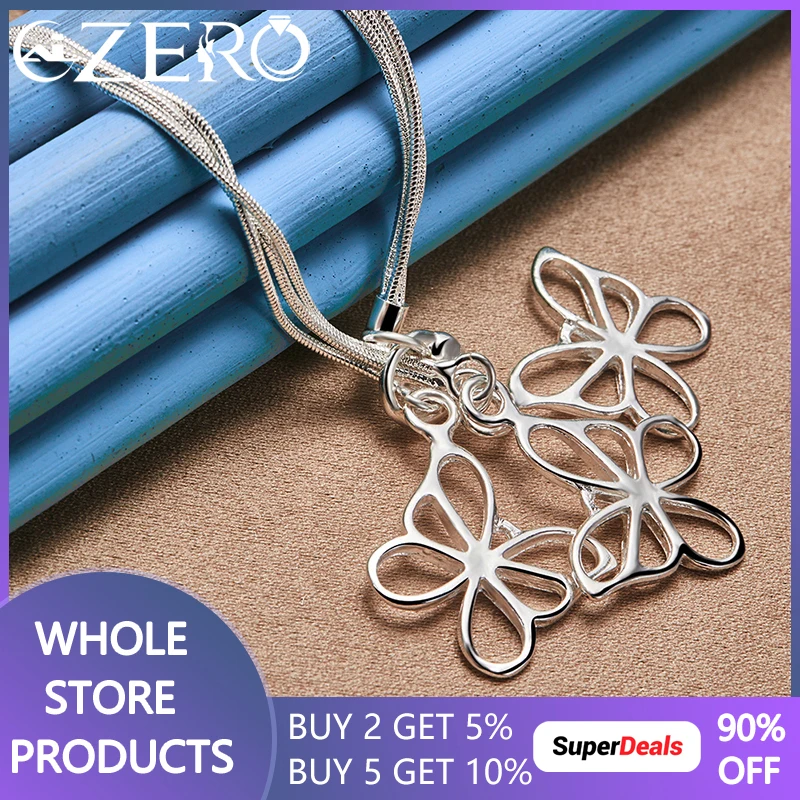 925 Sterling Silver 18 Inch Charm Three Snake Chain Butterfly Necklaces For Woman Fashion Elegant Wedding Party Jewelry Gift
925 Sterling Silver 18 Inch Charm Three Snake Chain Butterfly Necklaces For Woman Fashion Elegant Wedding Party Jewelry Gift