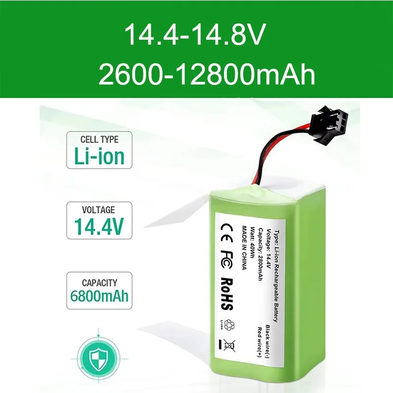 2600mAh Replacement Battery for Conga 990 1090 Tesvor X500 ECOVACS N79 N79S DN622 Robot Vacuum Cleaner
2600mAh Replacement Battery for Conga 990 1090 Tesvor X500 ECOVACS N79 N79S DN622 Robot Vacuum Cleaner