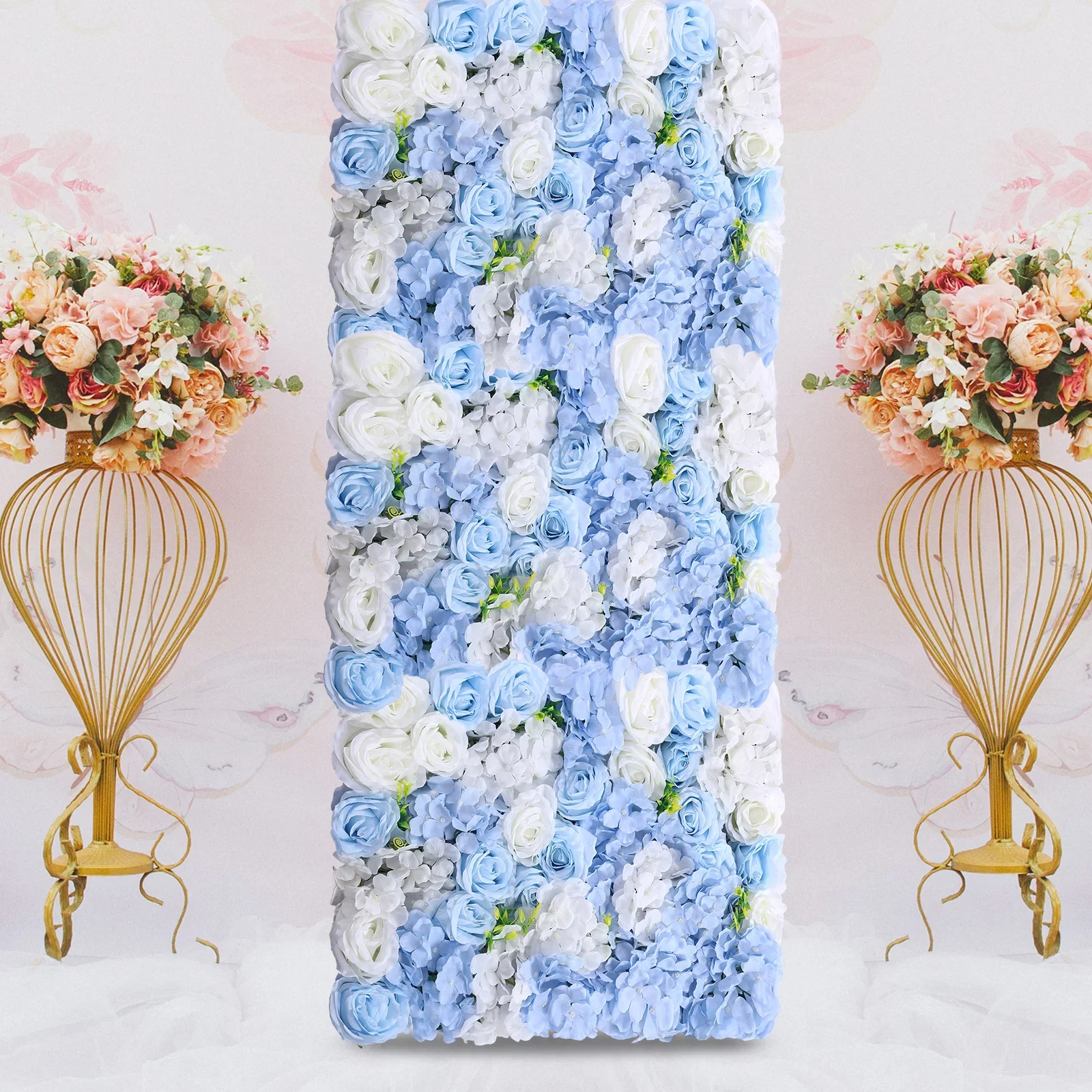 4-Pack Blue Silk Rose Floral Wall Panel, 24x16 Inch Artificial Flower Backdrop, Spring Summer Photo Booth Decor for Wedding
4-Pack Blue Silk Rose Floral Wall Panel, 24x16 Inch Artificial Flower Backdrop, Spring Summer Photo Booth Decor for Wedding