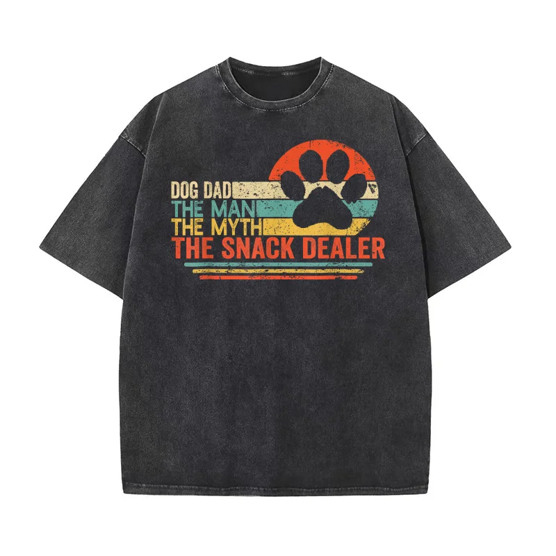 Vintage Dog Dad The Man The Myth Snack Dealer Father Day T-shirt Men's Tee Shirts Short Sleeve Male Clothes Fashion
Vintage Dog Dad The Man The Myth Snack Dealer Father Day T-shirt Men's Tee Shirts Short Sleeve Male Clothes Fashion