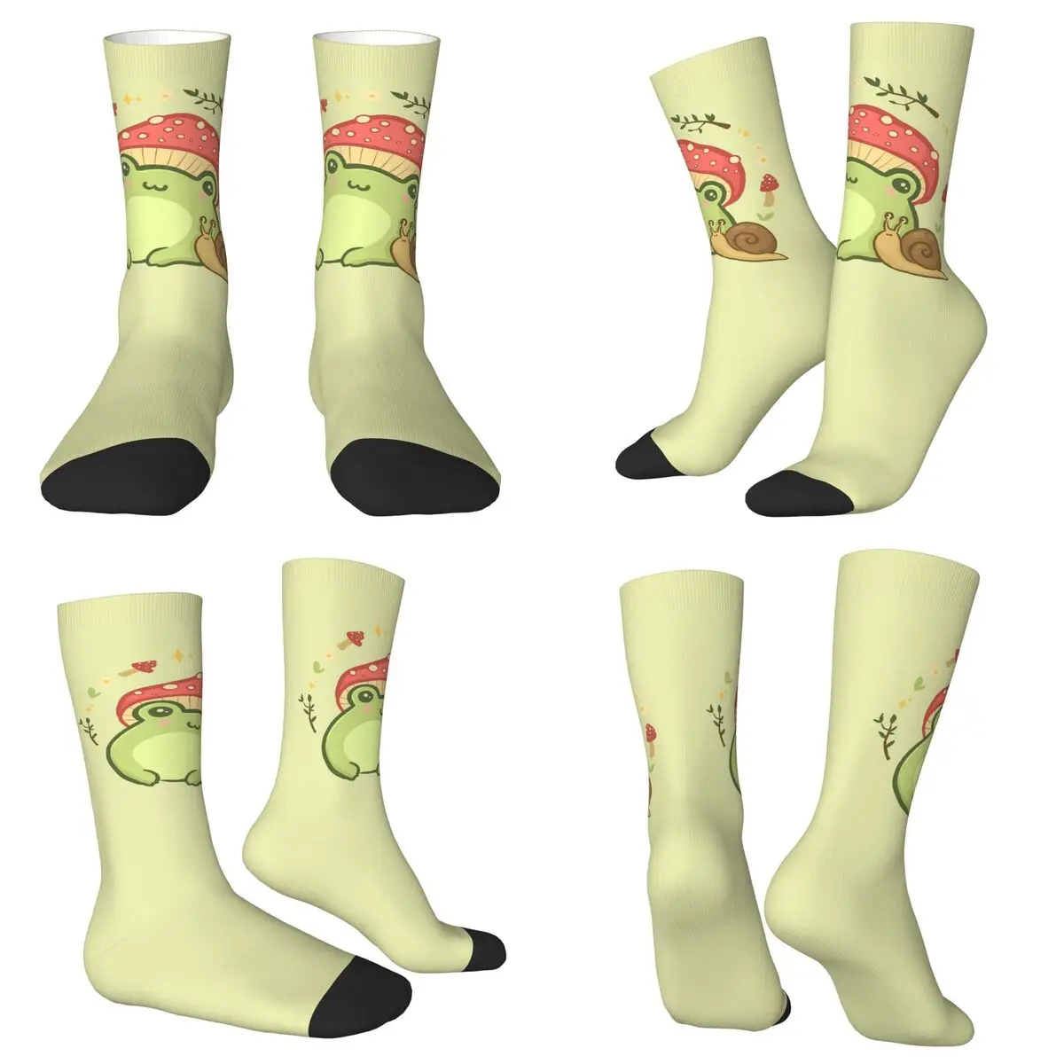 Милые кавайные лягушки с капелюшком-грибом и улиткой Cottagecore, эстетические носки, впитывающие пот чулки в стиле Харадзюку, длинные носки 
Милые кавайные лягушки с капелюшком-грибом и улиткой Cottagecore, эстетические носки, впитывающие пот чулки в стиле Харадзюку, длинные носки