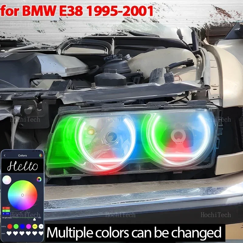 For BMW 7 Series E38 1995-2001 XENON Headlight Dynamic M4 Style RGB Light Rings App control LED Angel Eyes Kit with turn signal
For BMW 7 Series E38 1995-2001 XENON Headlight Dynamic M4 Style RGB Light Rings App control LED Angel Eyes Kit with turn signal