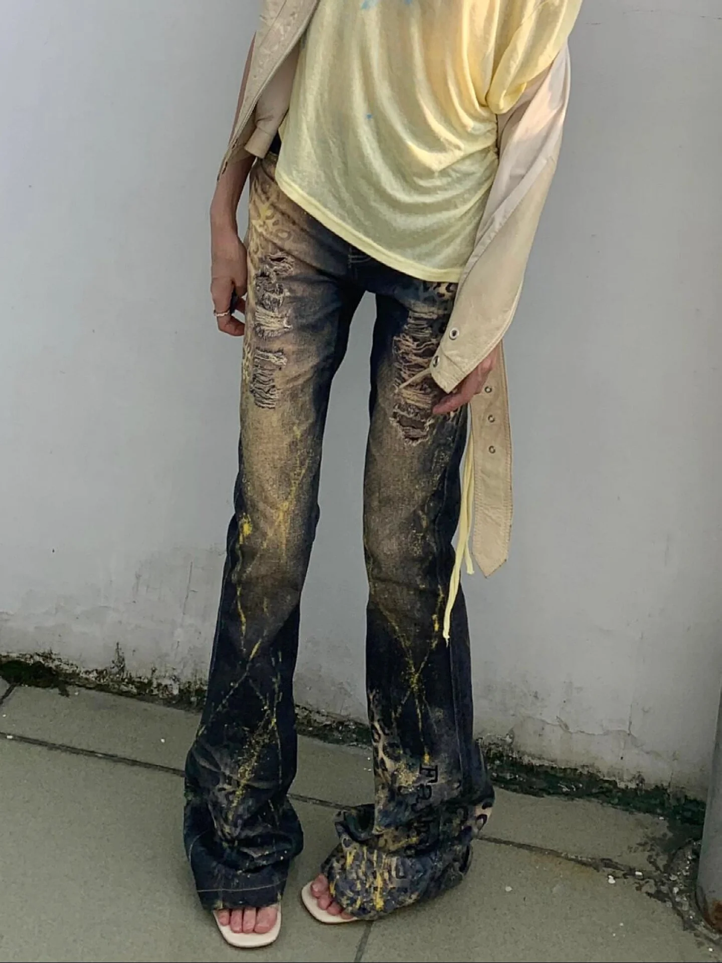 plus Size American Retro Leopard Print Gold Embossed Flared Denim Jeans Women's Y2K Millennium Sexy Elastic Slimming Long Pants
plus Size American Retro Leopard Print Gold Embossed Flared Denim Jeans Women's Y2K Millennium Sexy Elastic Slimming Long Pants