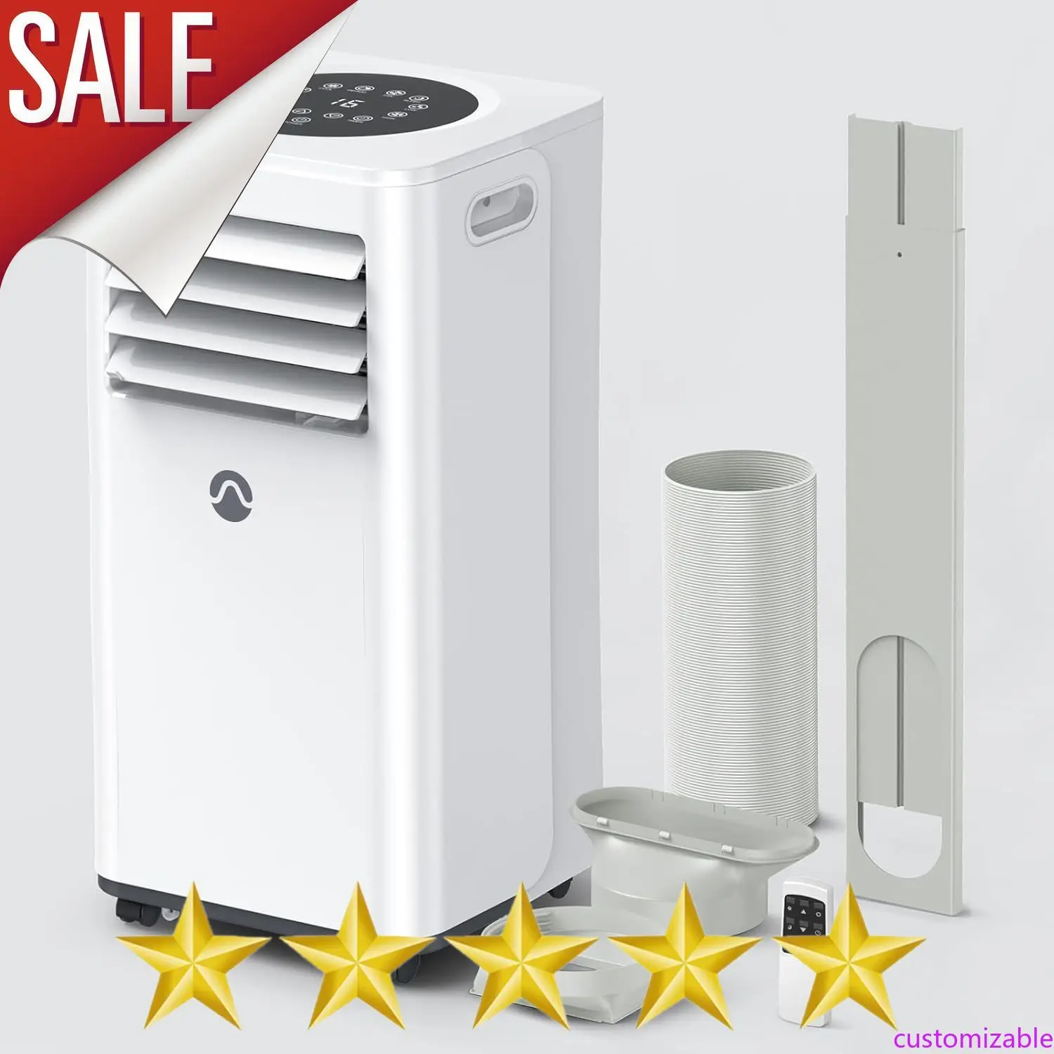 Customizable Portable Air Conditioners, 10000 BTU Air Conditioner Portable for Room up to 450 Sq. Ft., 3-in-1 Portable AC Unit
Customizable Portable Air Conditioners, 10000 BTU Air Conditioner Portable for Room up to 450 Sq. Ft., 3-in-1 Portable AC Unit
