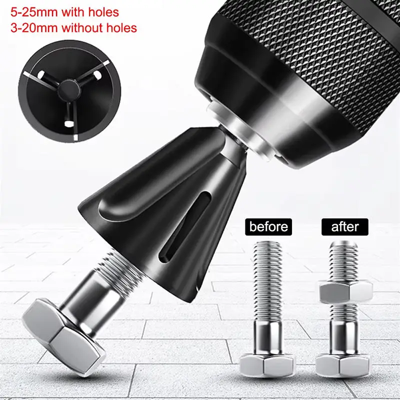 Screw Deburring Chamfer Thread Trimmer Alloy Remove Burr Screw Rod Bolt Deburring Tool Iron Thread Trimming Bolt Repair Tools
Screw Deburring Chamfer Thread Trimmer Alloy Remove Burr Screw Rod Bolt Deburring Tool Iron Thread Trimming Bolt Repair Tools