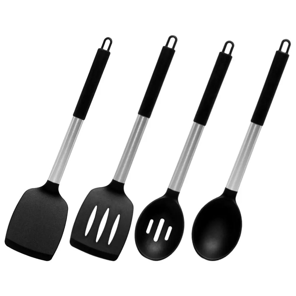 4 Piece Cooking Utensils Set Stainless Steel Handle Slotted Spoon Spatula Silicone Kitchen Tools Heat Resistant Non Stick Safe
4 Piece Cooking Utensils Set Stainless Steel Handle Slotted Spoon Spatula Silicone Kitchen Tools Heat Resistant Non Stick Safe