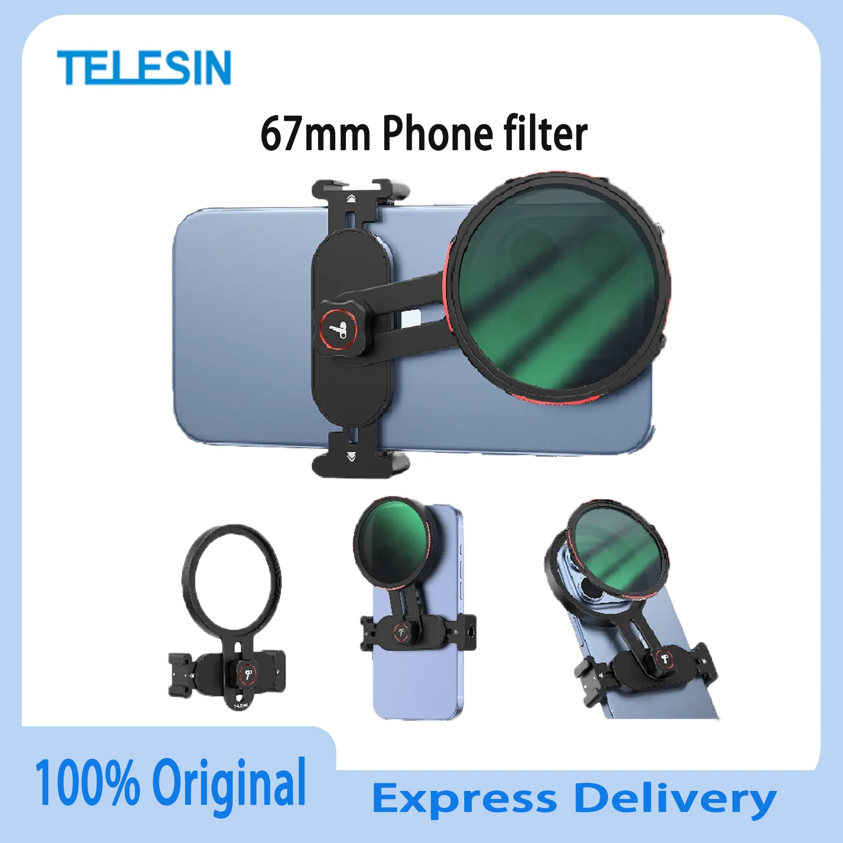 Original TELESIN 67Mm Phone Filter For Smartphone Cinematic Shots And Professional Color Grading Effect With Secure Mount Design
Original TELESIN 67Mm Phone Filter For Smartphone Cinematic Shots And Professional Color Grading Effect With Secure Mount Design