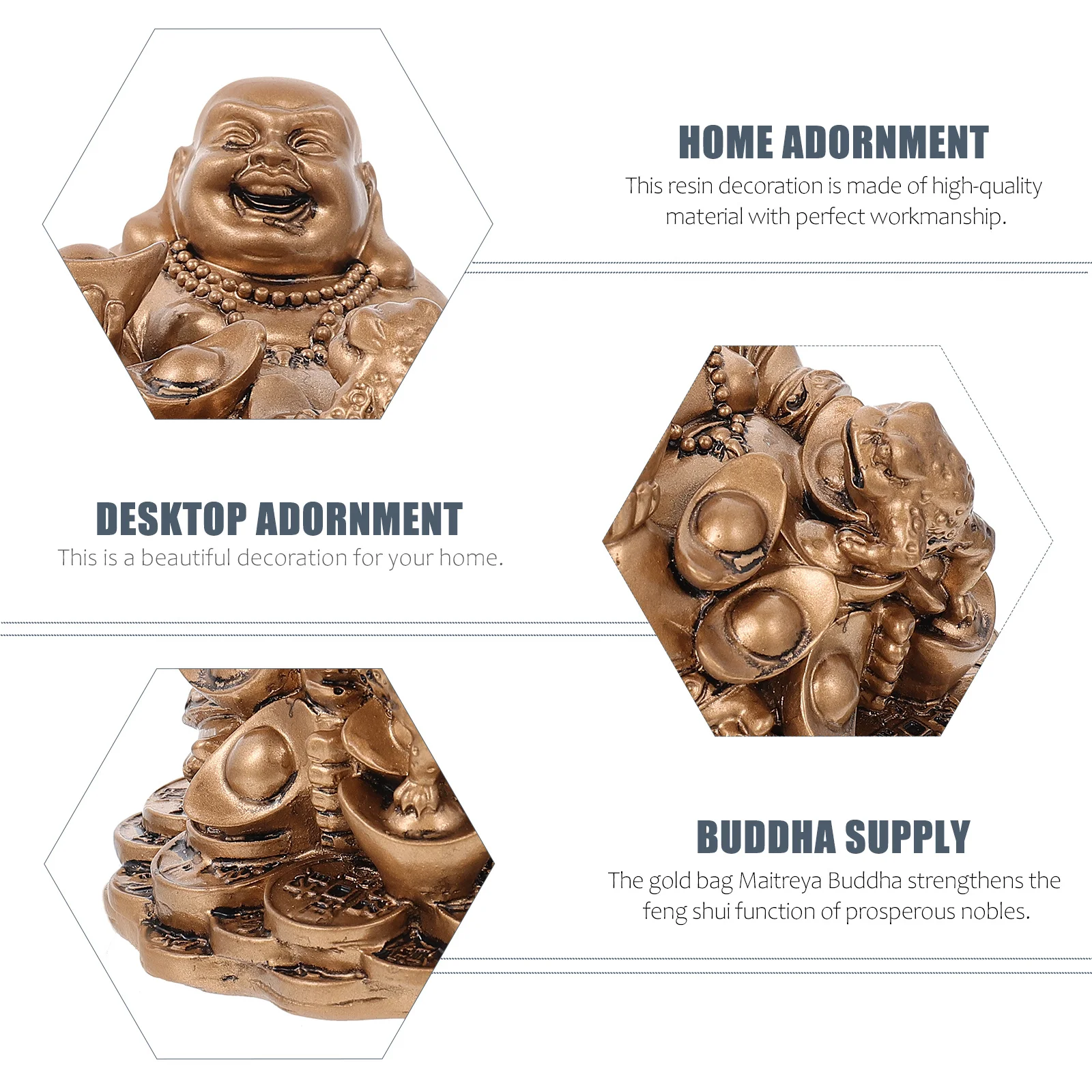 2Pcs Resin Golden Toad Maitreya Buddha Feng Shui Sculpture Desktop Home Auspicious Decoration Home Adornment
2Pcs Resin Golden Toad Maitreya Buddha Feng Shui Sculpture Desktop Home Auspicious Decoration Home Adornment