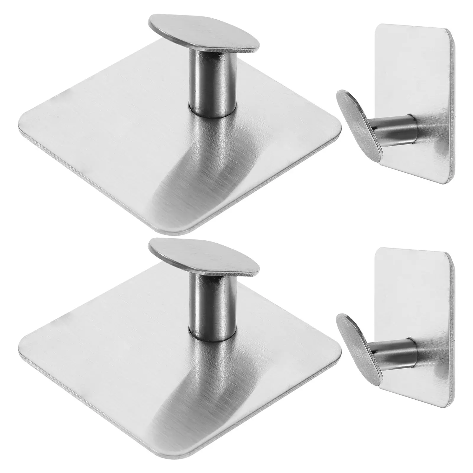 4 Pcs Bathroom Hooks Stainless Steel Adhesive Wall Mount for Towel Coat Lightweight Items Plaster Walls Practical Durability
4 Pcs Bathroom Hooks Stainless Steel Adhesive Wall Mount for Towel Coat Lightweight Items Plaster Walls Practical Durability