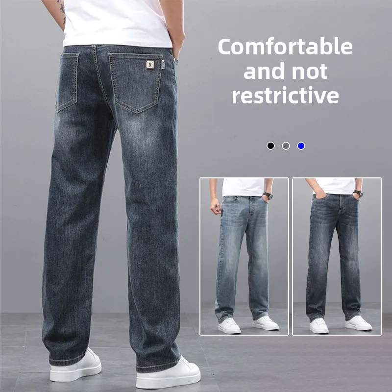 Мужские свободные прямые джинсы, повседневные длинные брюки, осенне-зимняя износостойкая рабочая одежда, тонкие брюки, хлопковая эластичная джинсовая одежда
Мужские свободные прямые джинсы, повседневные длинные брюки, осенне-зимняя износостойкая рабочая одежда, тонкие брюки, хлопковая эластичная джинсовая одежда