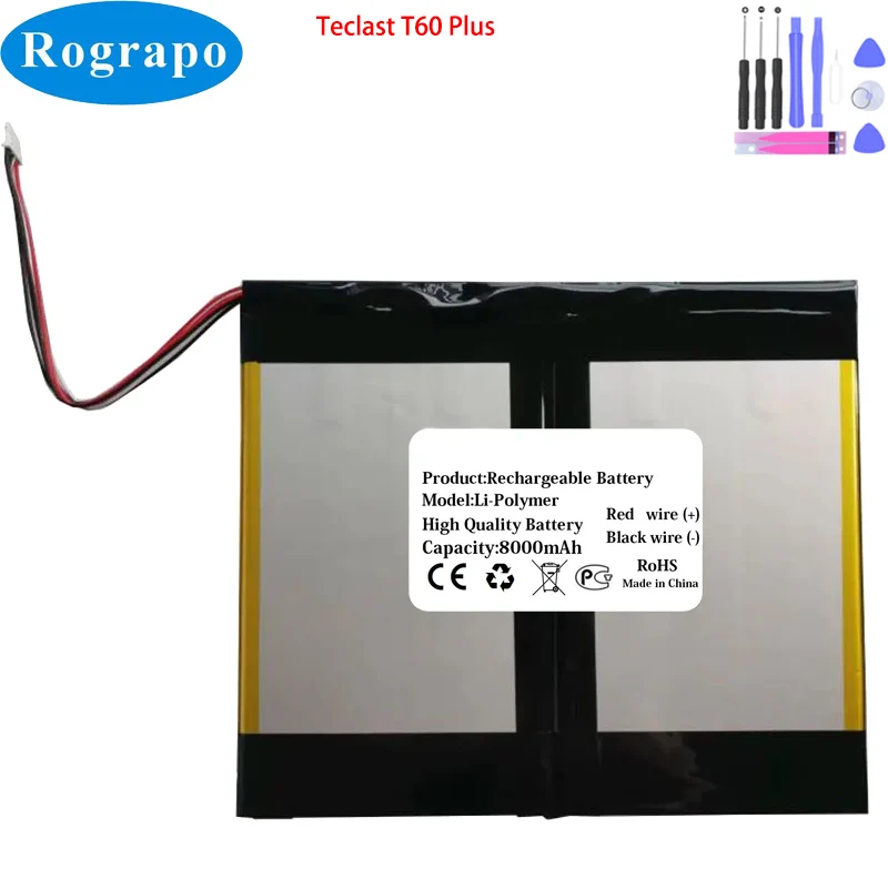 Новый аккумулятор для планшета Teclast T60 Plus T60+ 3.8V 8000mAh
Новый аккумулятор для планшета Teclast T60 Plus T60+ 3.8V 8000mAh