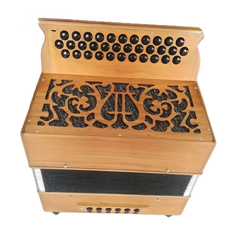 Горячий продаваемый премиальный классический стиль 34K12B диатонический латунный аккордеонный инструмент
Горячий продаваемый премиальный классический стиль 34K12B диатонический латунный аккордеонный инструмент