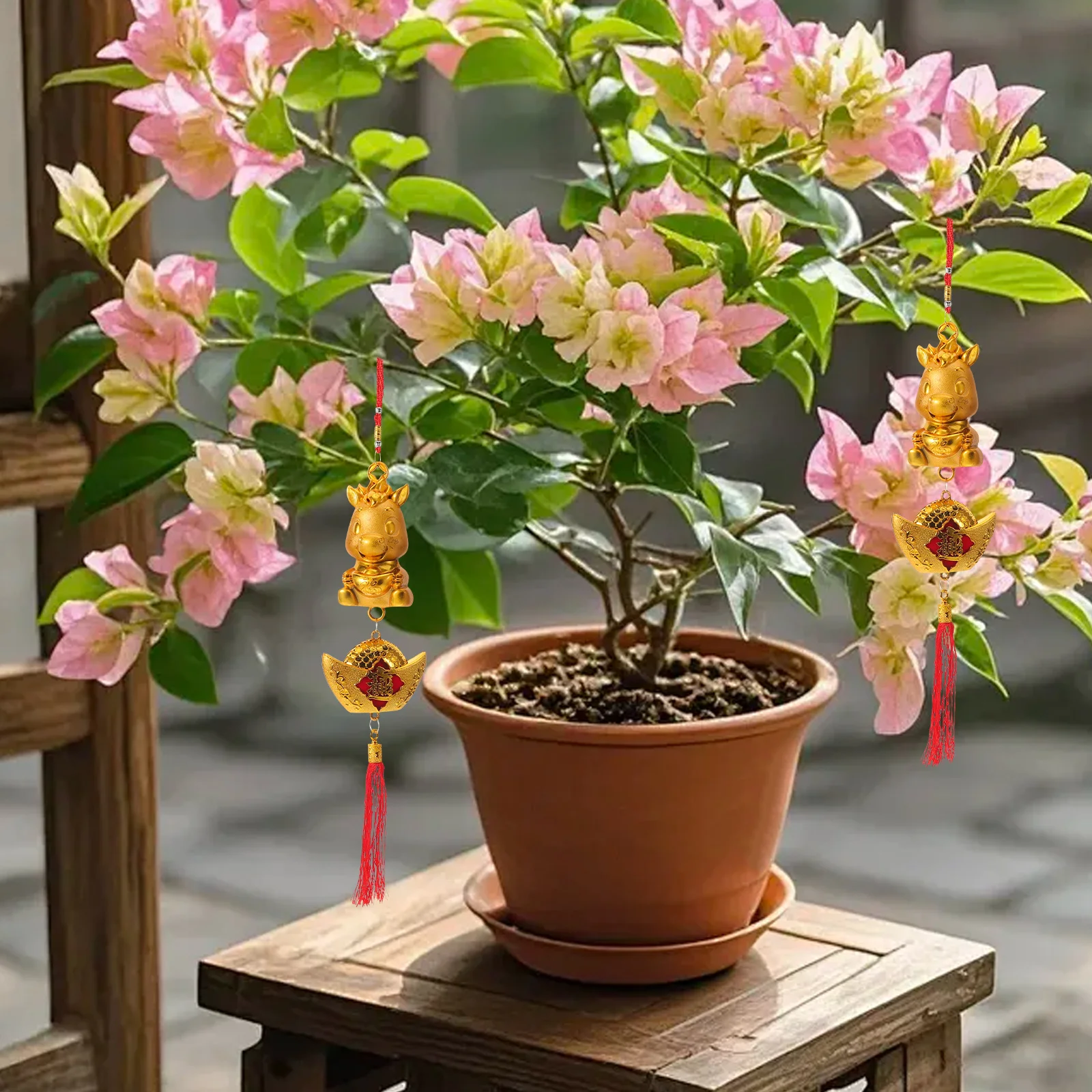 4Pcs Chinese New Year Horse Pendants 2026 Spring Festival Hanging Decoration Bonsai Car Prosperity Blessing Horse Year Mascot 
4Pcs Chinese New Year Horse Pendants 2026 Spring Festival Hanging Decoration Bonsai Car Prosperity Blessing Horse Year Mascot