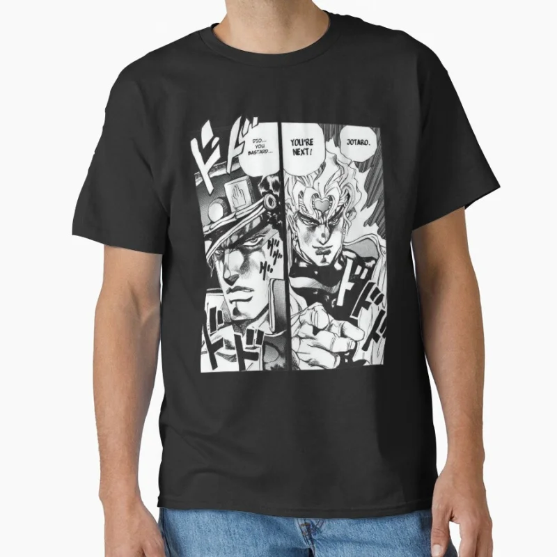 legendary battle JJBA 80s Manga Jojos bizarre adventure Anime t shirt for men Large size Tops S-6XL 100% cotton printed Clothes 
legendary battle JJBA 80s Manga Jojos bizarre adventure Anime t shirt for men Large size Tops S-6XL 100% cotton printed Clothes