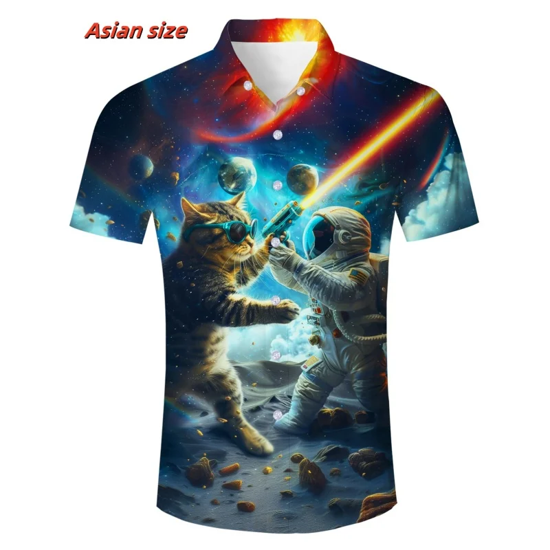 Hamburger pizza Graphic Beach Shirt For Men Colorful Cat Planet 3D Printed Hawaiian Shirts Summer Loose Short Sleeve Blouses
Hamburger pizza Graphic Beach Shirt For Men Colorful Cat Planet 3D Printed Hawaiian Shirts Summer Loose Short Sleeve Blouses