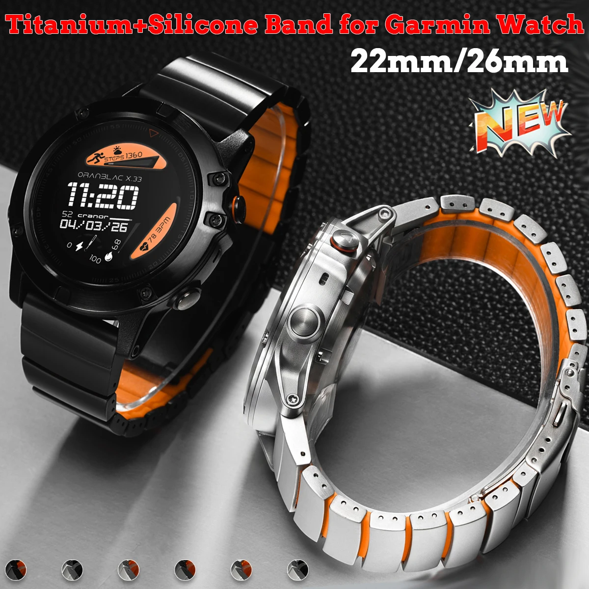 22/26mm Titanium Band for Garmin Watch Fenix 8 6 6X 7X Pro Tactix 7 EPIX Pro 51mm Enduro 3 2X Instinct 3 2X 50mm Quick Fit Strap
22/26mm Titanium Band for Garmin Watch Fenix 8 6 6X 7X Pro Tactix 7 EPIX Pro 51mm Enduro 3 2X Instinct 3 2X 50mm Quick Fit Strap
