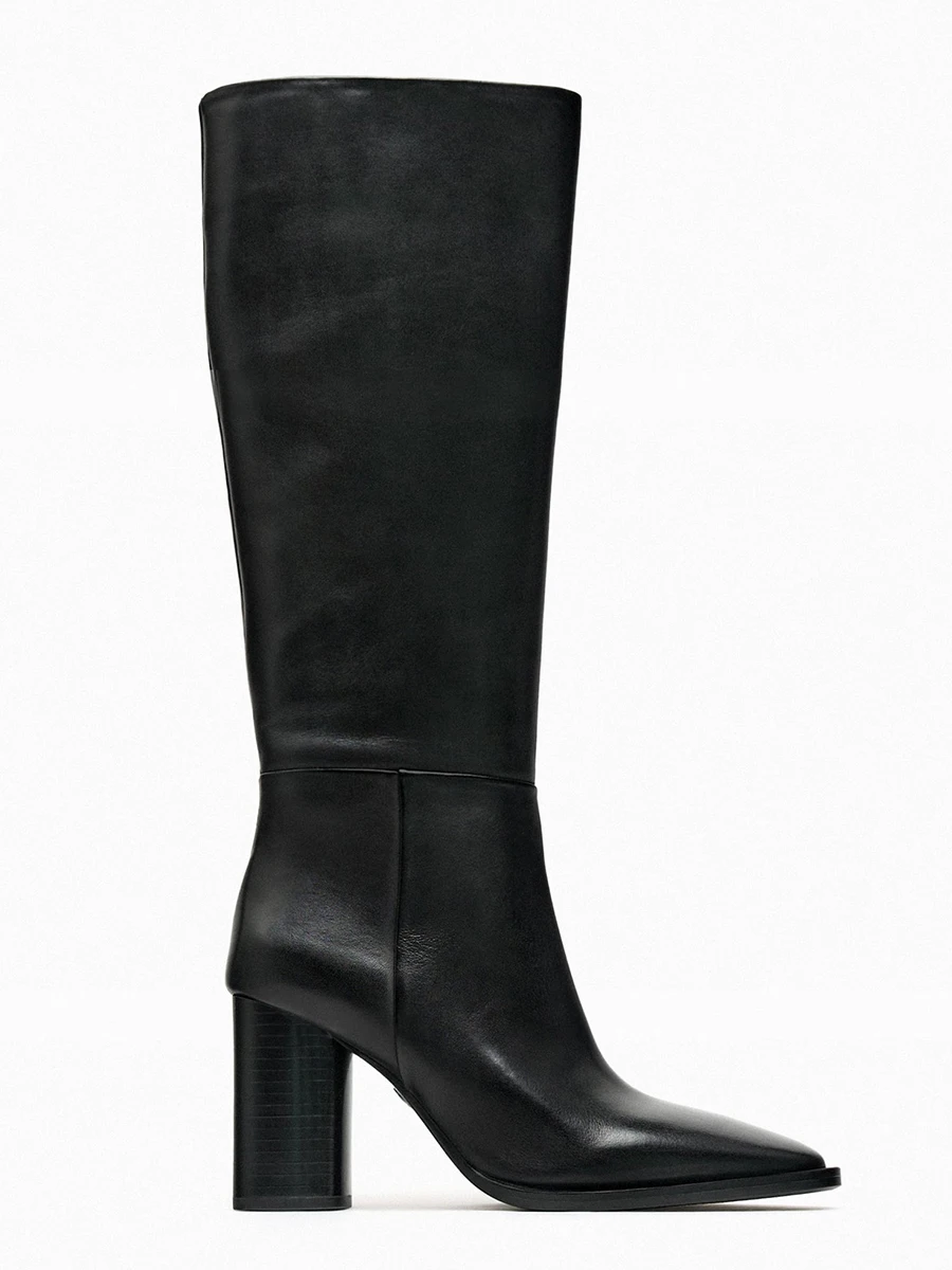 Retro Style Over-Knee High Heel Boots Women's Fashion Long Tube Boots Black All-Match Pointed Toe Chunky Heel Autumn Winter
Retro Style Over-Knee High Heel Boots Women's Fashion Long Tube Boots Black All-Match Pointed Toe Chunky Heel Autumn Winter