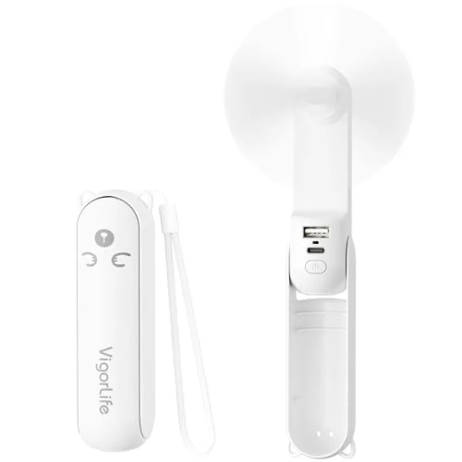 Portable Fan, Mini Handheld Fan with Power Bank, Cute USB Rechargeable Pocket Fan, Foldable Small Cooling Fan with LED Light, P
Portable Fan, Mini Handheld Fan with Power Bank, Cute USB Rechargeable Pocket Fan, Foldable Small Cooling Fan with LED Light, P