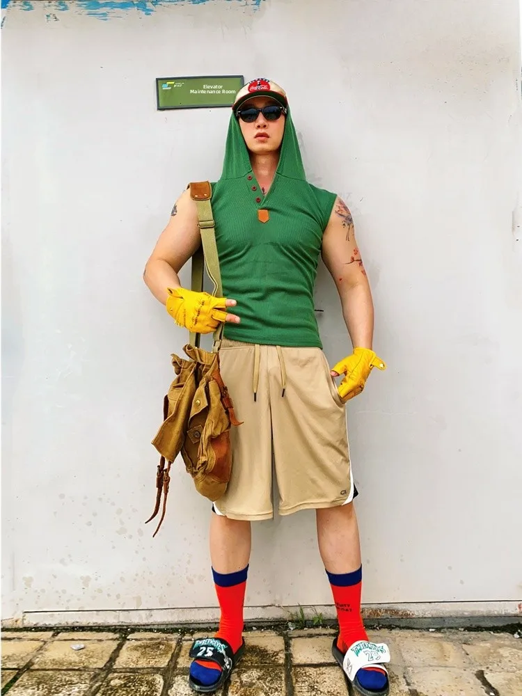 Buddybody American Style Streetwear Elastic Casual Fitness Pure Cotton Hooded Training Vest Youth Summer Thin V-neck Button-down
Buddybody American Style Streetwear Elastic Casual Fitness Pure Cotton Hooded Training Vest Youth Summer Thin V-neck Button-down