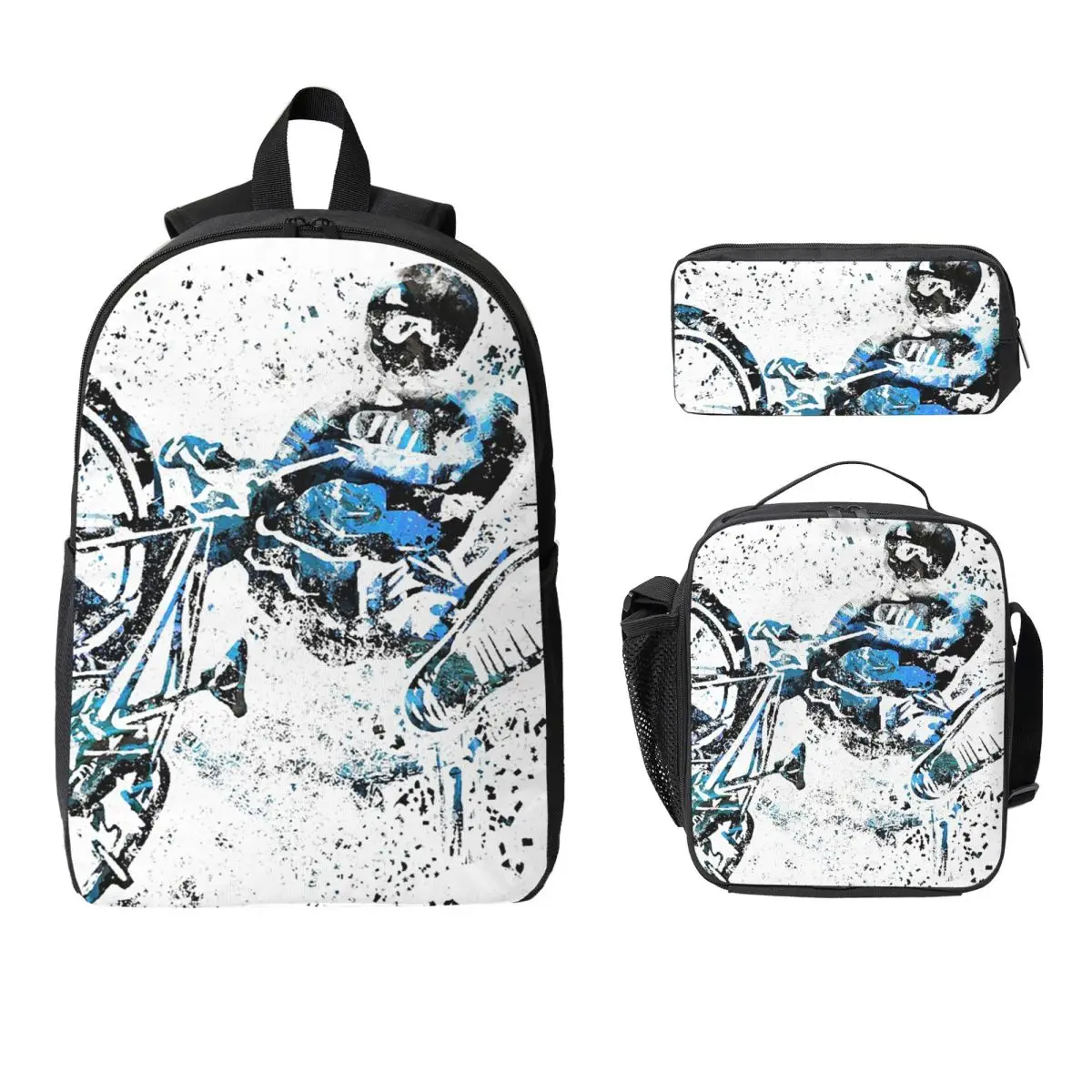 BMX Rider BMX Bike Backpack Student BookBag School Bag Laptop Shoulder Bags 3ps Insulated Lunch Bag Pencil Case
BMX Rider BMX Bike Backpack Student BookBag School Bag Laptop Shoulder Bags 3ps Insulated Lunch Bag Pencil Case