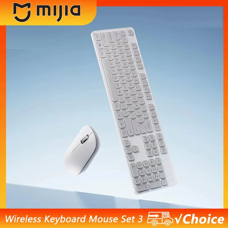 Original Mijia Wireless Keyboard Mouse Set 3 2.4GHz Receiver 104 Keys Full-Size Curved Keyboard Lightweight 1000DPI Mouse
Original Mijia Wireless Keyboard Mouse Set 3 2.4GHz Receiver 104 Keys Full-Size Curved Keyboard Lightweight 1000DPI Mouse