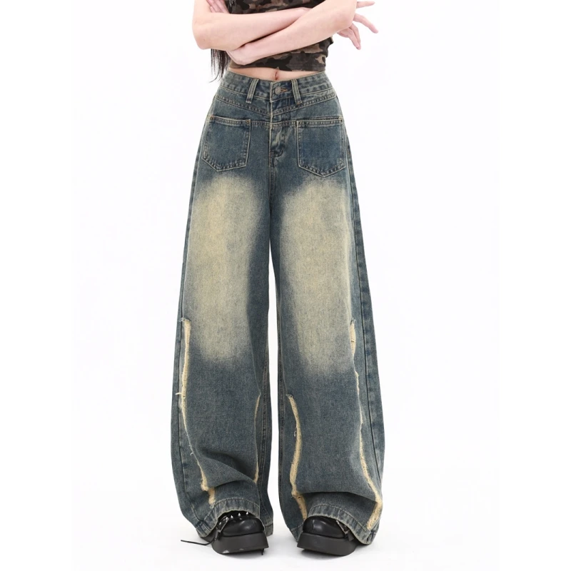 Blue Jeans Women Vintage High Waisted Cargo Straight Summer NEW Casual Big Size Wide Leg Denim Baggy Pants Y2K Female Trousers
Blue Jeans Women Vintage High Waisted Cargo Straight Summer NEW Casual Big Size Wide Leg Denim Baggy Pants Y2K Female Trousers