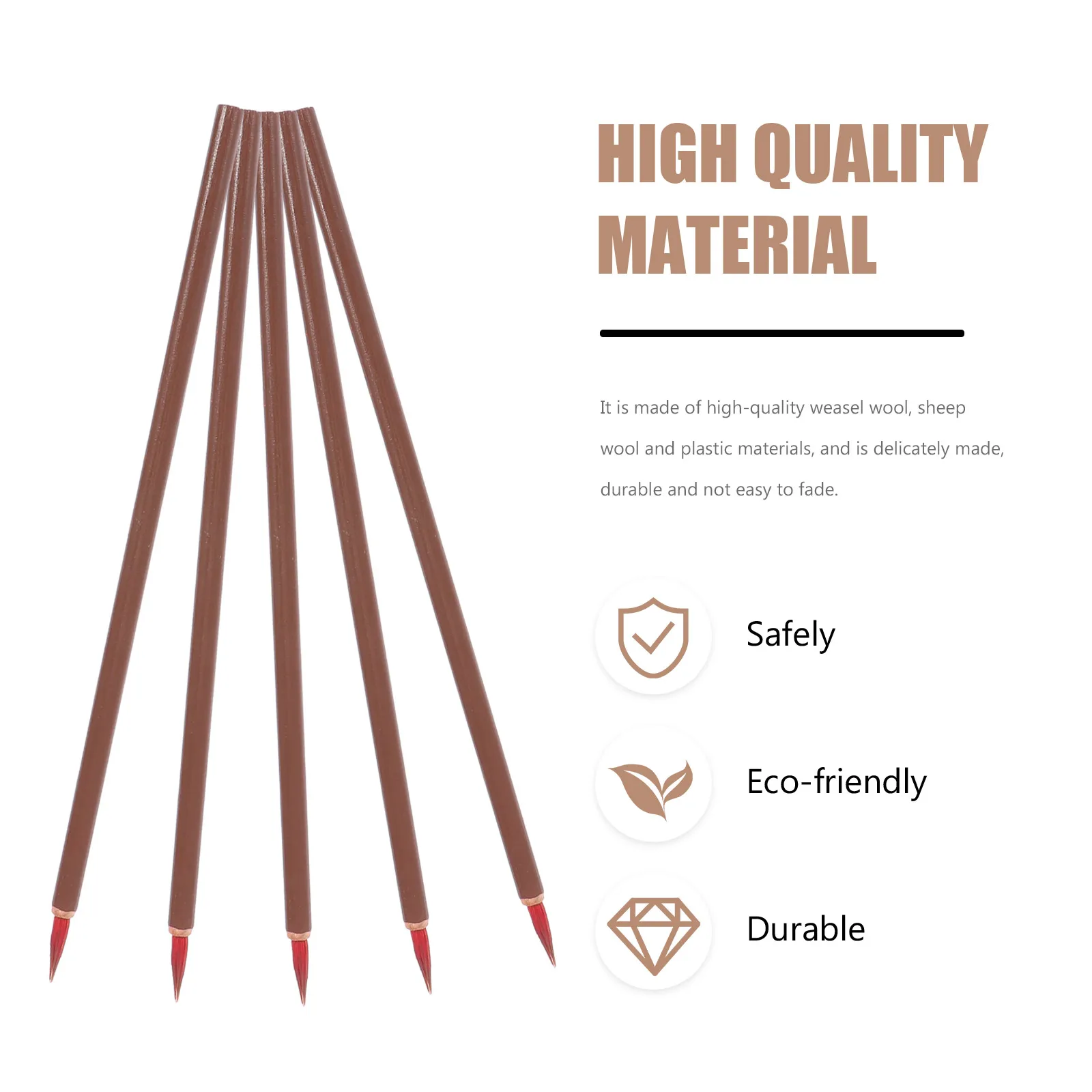 5pcs Calligraphy Brushes Fine Ink Pens for Painting Writing Student Stationery Wood Handle Non Fading Color Long Lasting
5pcs Calligraphy Brushes Fine Ink Pens for Painting Writing Student Stationery Wood Handle Non Fading Color Long Lasting