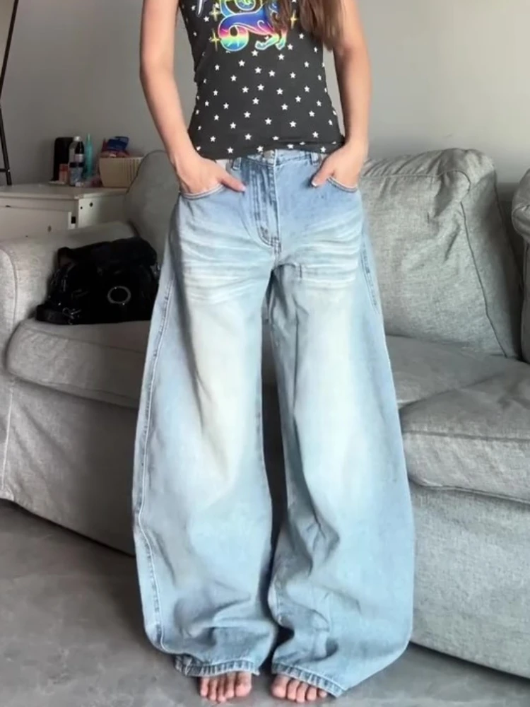 High Waist Wide Leg Knife Washed American Retro Denim Jeans Men Women Summer Loose Straight Floor Length Trousers
High Waist Wide Leg Knife Washed American Retro Denim Jeans Men Women Summer Loose Straight Floor Length Trousers