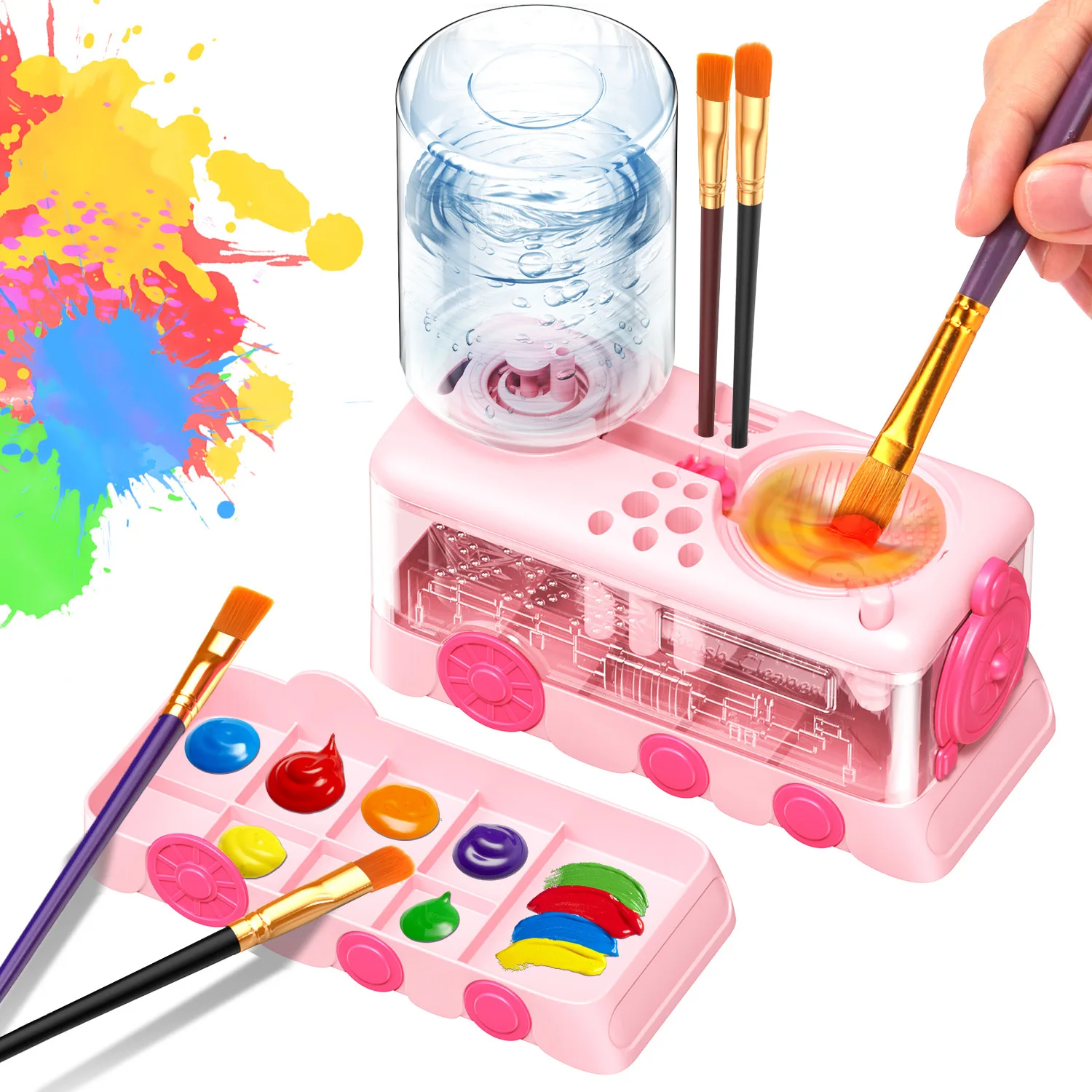 New Paint Brush Cleaner Tool with Tray,Upgraded 4-in-1 Painting Supplies Water Circulation Paint Brush Cleaning Machine Art Tool
New Paint Brush Cleaner Tool with Tray,Upgraded 4-in-1 Painting Supplies Water Circulation Paint Brush Cleaning Machine Art Tool