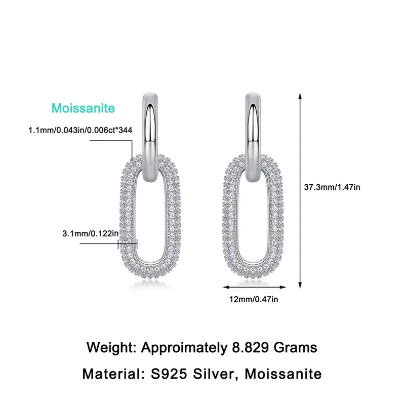 E13706 Lefei Fashion Trendy Classic Luxury Moissanite Design Circle Rectangle Earrings For Women Silver s925 Party Jewelry Gifts
E13706 Lefei Fashion Trendy Classic Luxury Moissanite Design Circle Rectangle Earrings For Women Silver s925 Party Jewelry Gifts
