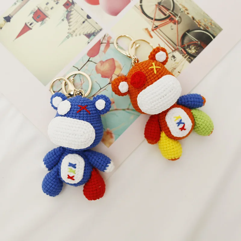 Handmade Crochet Patchwork Bear Keychain, Colorful Stitch X Eyes Bear Amigurumi Bag Pendant Gift
Handmade Crochet Patchwork Bear Keychain, Colorful Stitch X Eyes Bear Amigurumi Bag Pendant Gift
