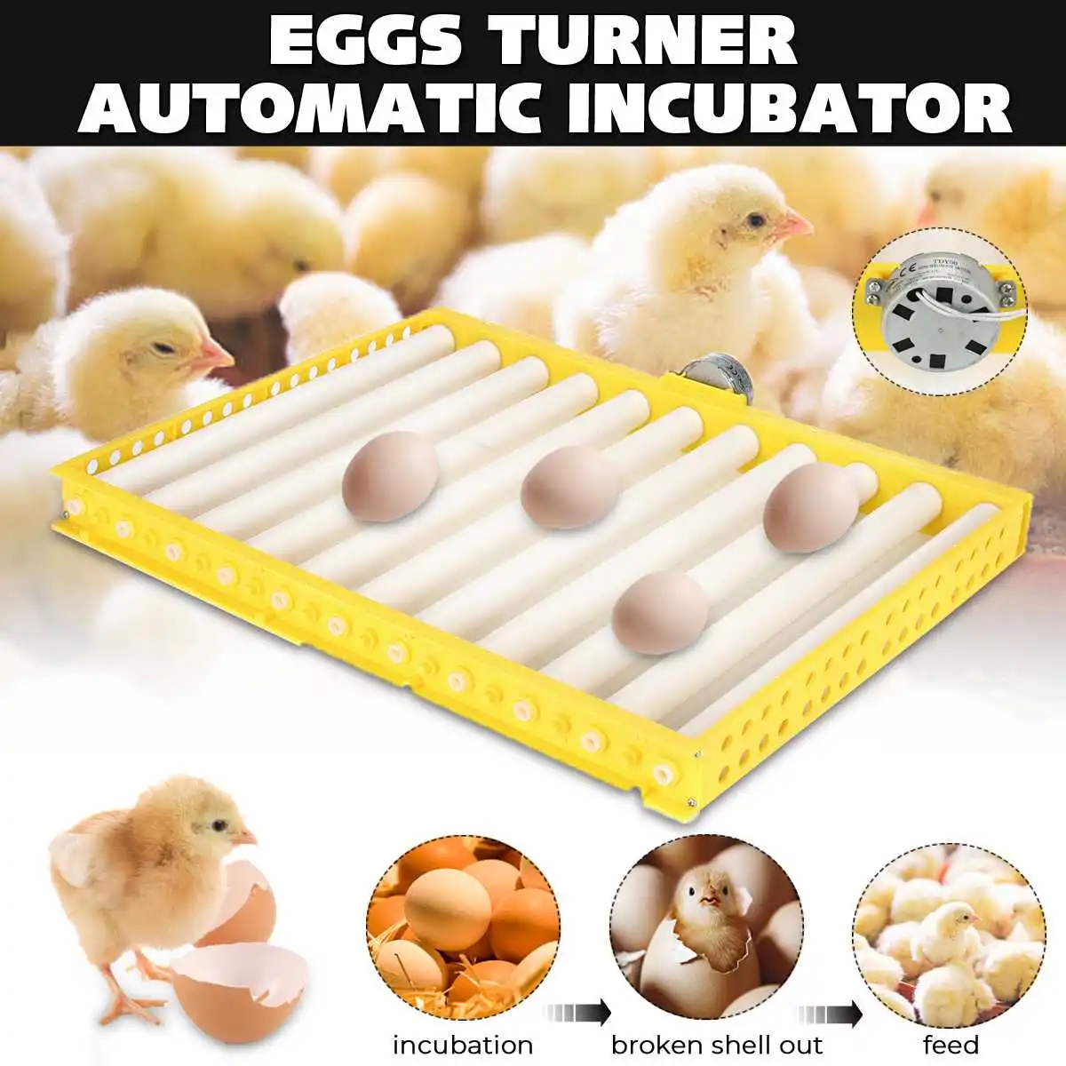 220V 470X385mm Multi EggsTurner Incubator Durable Rotary Automatic Roller Pattern Eggs Tray Home Incubation Accessory
220V 470X385mm Multi EggsTurner Incubator Durable Rotary Automatic Roller Pattern Eggs Tray Home Incubation Accessory
