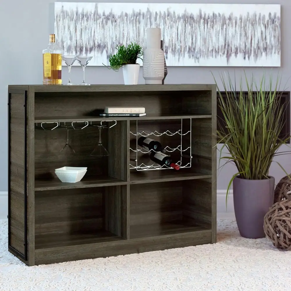 Oak Vintage Bar Cabinet with Storage, Stemware Holder, Ideal for Home Bar or Dining Area
Oak Vintage Bar Cabinet with Storage, Stemware Holder, Ideal for Home Bar or Dining Area