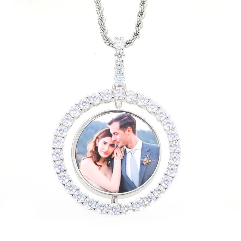Custom Photo Frame Round Pendants Necklaces Men Women Moissanite Paved S925 Silver Bling Iced Out Hip Hop Rapper Jewelry
Custom Photo Frame Round Pendants Necklaces Men Women Moissanite Paved S925 Silver Bling Iced Out Hip Hop Rapper Jewelry