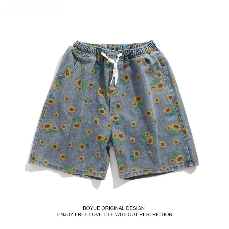 Мужские повседневные молодежные джинсовые шорты Boyue Summer Daisy свободного кроя с принтом, на шнурке, длиной до колена, для пляжа
Мужские повседневные молодежные джинсовые шорты Boyue Summer Daisy свободного кроя с принтом, на шнурке, длиной до колена, для пляжа