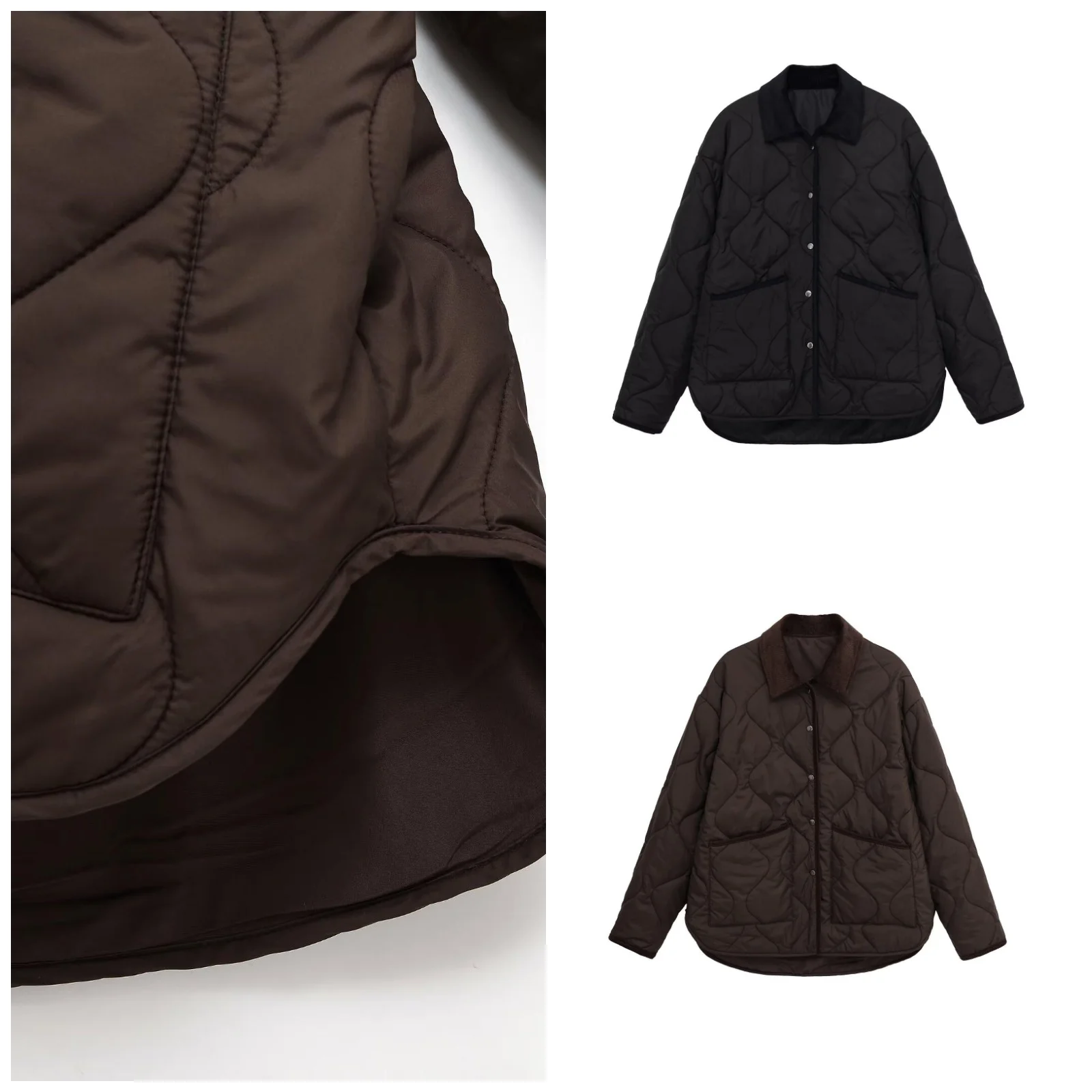 Новое женское хлопковое пальто с воротником, привлекательное текстурированное пальто, теплое и универсальное на осень/зиму. Необходимое для моря.
Новое женское хлопковое пальто с воротником, привлекательное текстурированное пальто, теплое и универсальное на осень/зиму. Необходимое для моря.