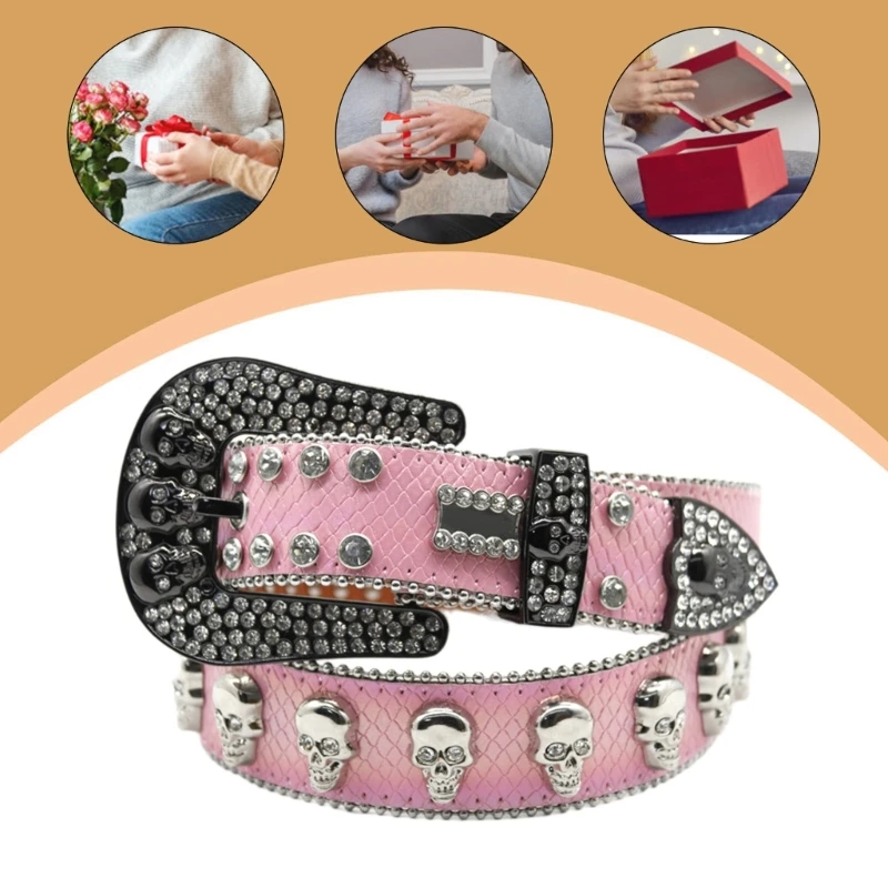 Harajuku Skull Rivet Waist Belt Adult Punk PU Belt for Costume Coat Dress Decorative Adjustable Length Western Belt
Harajuku Skull Rivet Waist Belt Adult Punk PU Belt for Costume Coat Dress Decorative Adjustable Length Western Belt